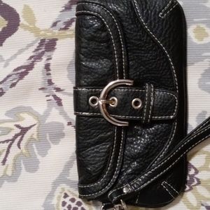 Coach black wristlet